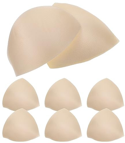 Amosfun 4 Pairs Bra Pads Inserts Bra Cups Inserts Sports Bra Pad Inserts for Sports Bra Swimsuits (Skin-Color)