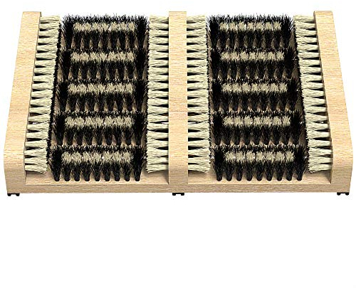 SCRUBIT Boot Scraper Brush – Flat Door Scrubber Mat - All Weather Shoes & Boots Cleaner, Removes Snow, Sand and Mud – 14.2 x 10 in. (1)
