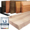 LAMO Manufaktur Wandregal Holz Baumkante | Regal Farbe: Roh | mit schwarzem Basic Regalträger | 160 cm