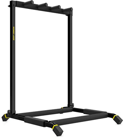 MONKEY LOOP Floor Prime 3 - Piano Stand per 3 Chitarre o Bassi - Compatibile con Chitarre Elettriche e Bassi Elettrici - Supporto Riempita di Schiuma - Resistente ai Graffi