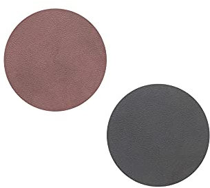 Glasuntersetzer doppelseitig Rund (Dia. 10 cm) - LindDNA, LindDNA:Nupo lila/schwarz