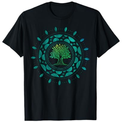 Mandala Lebensbaum Yoga und Esoteriker Tree of life T-Shirt