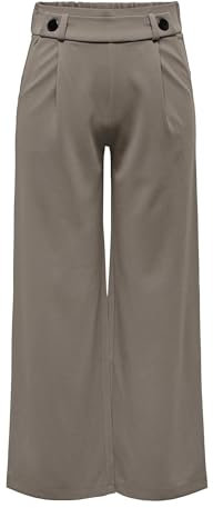 JDY Femme Jdygeggo New Long Pant JRS Noos Jupes-Culottes, Driftwood/Détail : Bouton Noir, M / 34L EU