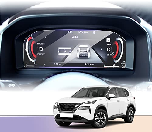 LUWU Kompatibel mit Nissan Qashqai J12 e-Power/Facelift/X-Trail T33 2023 2024 2025/Juke 2024 Armaturenbrett Displayschutzfolie NissanConnect 12,3 Zoll Tempered Glas Displayschutzfolie 9H Kratzfest