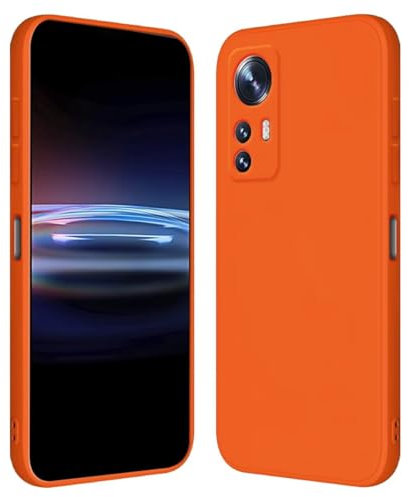 RankOne Custodia per Xiaomi MI 12 / Xiaomi MI 12X (6.28 Inches) Cover Morbida in Silicone TPU - Arancia