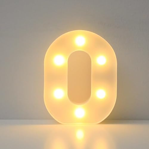 JYB Hopefuture LED Zahlen 3D Lampe Beleuchtete Ziffern, Dekorations Zahlen Nachtlicht Lampe 0 1 2 3 4 5 6 7 8 9, für Hochzeit, Geburtstag, Party, Weihnachtslampe (0)