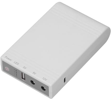 Mini UPS Battery Backup Uninterruptible Power Supply for WIFI Router Modem Security Camera Built-in 10400mAh, Input DC/USB Output USB 5V DC 5V/9V/12V 1A, Circuit Protection