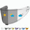 Everalo Kompatibel mit Shoei Nxr 2 Visier - Z8 - X15 - xSPR Pro - Cwr f2 - Cwr f2pn - Helmvisier Pinlock Ready Anti-Kratzer und Anti-Beschlag (Photochromatic)