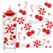 YIEUR 10201 pezzi decorazioni per albero di Natale con ciondolo per vasi, perle di Natale con foro per candele da nuoto, bastoncini di zucchero, caramelle con decorazione natalizia a forma di candela