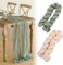 DMJJSD Tischläufer 90x300CM 2Stück mit Falten Käsetuch Chiffon Tischläufer Beige & Tischläuferr Grün Boho Lang Rustikaler Gaze-Tischläufer Tischdecke Table Runner Tischdeko für Hochzeit/Geburtstag