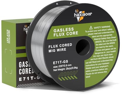 haxiaoer Filo Animato per Saldatura MIG Senza Gas Flux 0,9mm 1kg per Saldatrice No Gas, Cavo Universale per Saldatura MIG MAG, E71T-GS, D100
