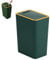 9L Bathroom Bin,Slim Bin for Bedroom,Dog Proof Bathroom Bin with Lid,Trash Can Narrow Bedroom Bin with Lid,Touch Top Toilet Bin,Plastic Thin Bin for Office,Living Room,Kitchen,Toilet,Room (Green)