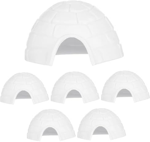 MOLUCKFU 6 Stück Simulierte Iglu-Figuren Lebensechtes Iglu-bastelprojekt Iglu Iglu-Figur Aus Kunststoff