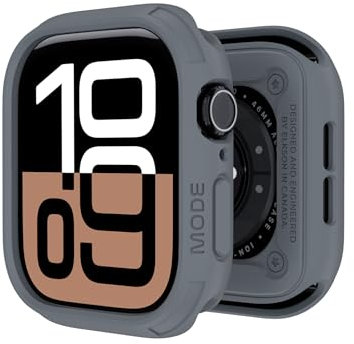 elkson Compatibile con Apple Watch 46 mm, custodia robusta serie Quattro per Apple Watch e iWatch Serie 11 10, custodia protettiva durevole di grado militare, flessibile e antiurto, grigio