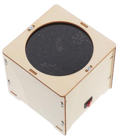 HEMOTON 1 Jeu Lumière des Étoiles Projecteur De Nuit Projecteur Auto-fabriqué Projecteur De Veilleuse Lampe De Projecteur Spatial Lumière D'ambiance Décorations De Chambres Beige en Bois