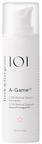 Geek & Gorgeous A-Game 20 – 0,2 % Retinal-Serum – Anti-Aging-Nachtserum mit Vitamin A – Mildert Falten, glättet Haut & stärkt Kollagen – Für Retinoid-erfahrene – 30 ml