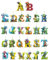Weihnachtsbaum -Dekorationen, Dinosaurier Weihnachtsschmuck, 26 Buchstaben Dinosaurier, Acryldinosaurier -Ornament für Weihnachtsbaum, Cartoon -Autohänge für Weihnachtsdekorationen