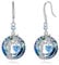 Tree of Life Earrings 926 Sterling Silver Dainty Blue Topaz Dangle Drop Gemstone Earring December Birthstone Fine Jewelry Birthday Christmas Gifts for Women Her