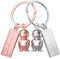 Pinguin Schlüsselanhänger, Pärchen Schlüsselanhänger Freund, Partner Liebe Schlüsselanhänger, Geschenk für Freund, Jahrestag Geschenk für Ihn, Geschenke Valentinstag Geburtstag, Silber & Roségold