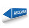 DECOHO - Panneau de signalisation pour parking · Ascenseur gauche - 48 x 10 cm - Bleu