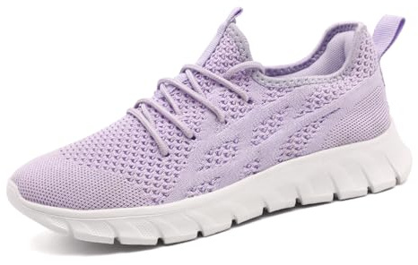 VGPSFN Chaussures de Course pour Femmes Baskets élégantes et Confortables Chaussures de Tennis légères Fitness Gym Baskets Respirante Outdoor Casual Sneakers Violet Clair Taille 40