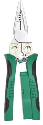 Gvvsjgdbis Pinza per spellare multifunzione con crimpatura, per spellare cavi e tagliare fili, strumento di misura per elettricisti.