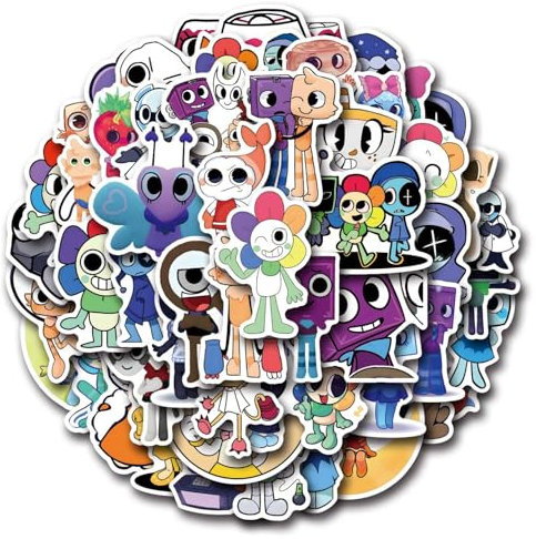 Dandy's World Aufkleber, 50 Stück Cartoon Game Aufkleber, Wasserdichte Vinyl DIY Aufkleber für Skateboard Auto Laptop Gitarre, Jugendliche Kinder