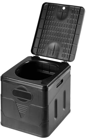 Warmiehomy Inodoros portátiles de camping para adultos con polvo de gel absorbente, inodoros plegables para exteriores, inodoro compacto de viaje para adultos, inodoro de compost para senderismo