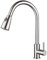 ZSJSM Grifo de cocina con pulverizador de pulverización, grifo de batidora de agua fría y caliente de rotación, grifos de fregadero de arco de un solo agujero de arco, dibujando grifos para el hogar