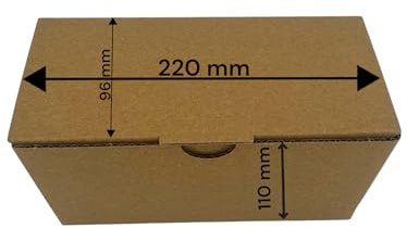 20 Stück (20 Stück Automatik-Faltkarton 1-wellig 220 x 96 110 mm Wellpappe | automatischer Versandkarton Paket | Karton-Versand-Kartonage | Faltschachtel | DHL (220x96x110)
