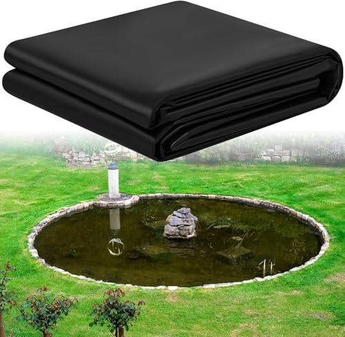Koubhyj Bâche pour Bassin imperméable 3x5m 5x6m 10x10m Revêtement De Bassin d'eau Jardin Flexible Liner De Bassin en HDPE Robuste pour Piscine Ruisseaux et Jardins aquati
