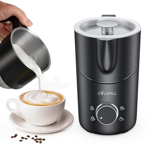 COLDFILL Montalatte Elettrico 8 in 1, Cappuccinatore 400 ml