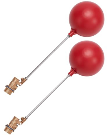 Doodlream 2er Pack 3/4 Zoll Schwimmerventil Aus Messing Für Wassertank 6 Zoll Schwimmerkugel Mit Verstellbarer Winkelstange Schwimmerventil Für Wasserrinne Zur Automatischen Wasserstandsregelung