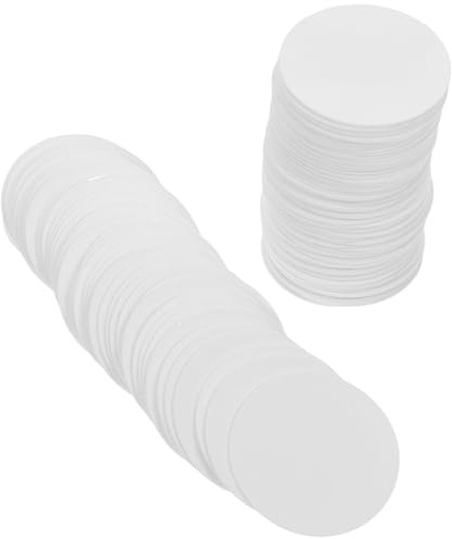 SHERCHPRY Lot de 100 Feuilles Déshydratantes Rondes 5 Cm en Fibres Végétales Alimentaires, Transparentes et Microfilmées, Absorbeur D’humidité Cuisine, Placard et Conservation des Aliments