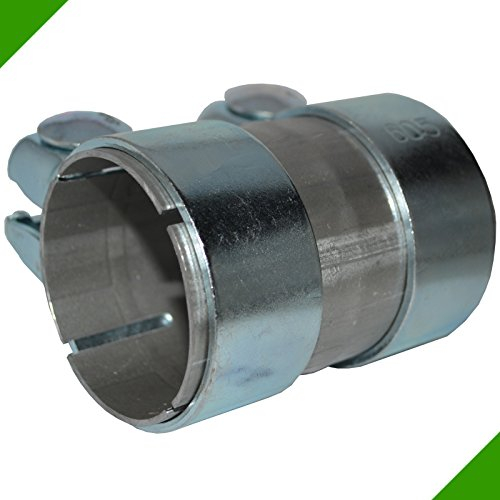 Fröschl Autozubehör Tuyau de réparation universel pour système d'échappement - Diamètre : 60 x 100 mm - En acier - Avec pince de serrage - Argenté