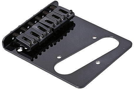 LYWS 6 Saddle Ashtray Bridge For Fender Telecaster TELE Electric Guitar (Black)