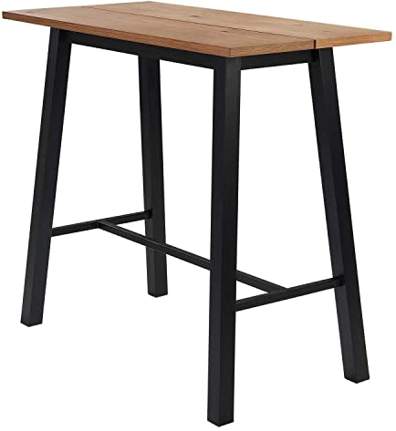 Bartisch Stehtisch Tresentisch | Wildeiche | Geölt | Braun-Schwarz