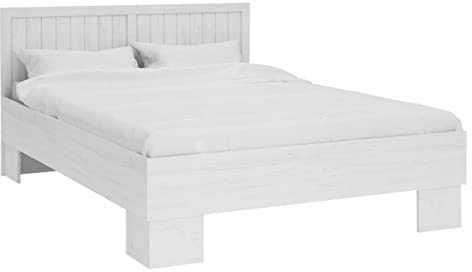 Mirjan24 Bett Provence L1 PR07 mit Lattenrost, Doppelbett für Schlafzimmer, Bettgestell, Elegante Schlafmöbel, Ehebett (Kiefer Andersen)