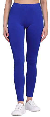 Bellivalini Leggings Damen aus Viskose Ganzjährig Bequeme Bekleidung Damen für tägliches Tragen oder Sport BLV50-147 (Kobalt, XXL)
