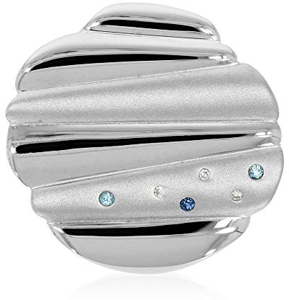 Anhänger mit 3 Diamanten, Saphir und Blautopas ca. 0,08 ct.