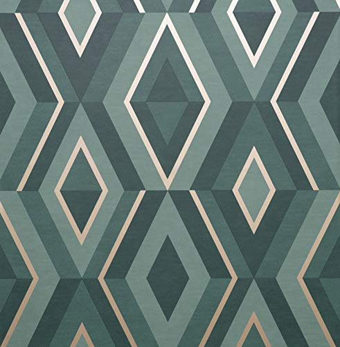 Fine Décor FD42609 Shard Geo Emerald/Gold