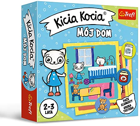 Trefl - Spiel - Kicia Katze Mein Haus - Artikel des Alltags, Zuordnen Objekte für Wohnraum, Kicia Katze, Bildungsloterika für Kinder ab 2 Jahre