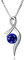 DANIEL CLIFFORD® Isabella Halskette Damen Silber 925 mit Anhänger I Sterlingsilber & Kristall-Anhänger blau (Kettenlänge: 45 cm)