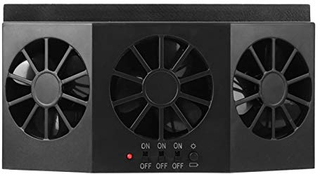 Ventilatore per auto, 8 5x4 4x2 6in Tre ventole Ventola di raffreddamento per auto Ventola solare per auto Alimentazione solare Ventola di ventilazione per auto Ventola di ventilazione per