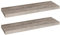 HOOBRO Wandregal, Schweberegal 2er-Set, stabile Wandboards, 80 x 20 x 3,8 cm Hängeregale, mit unsichtbaren Halterungen, für Bad, Schlafzimmer, Küche, Büro, Wohnzimmer, Greige EBG80BJP201