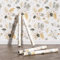Selbstklebende Klebefolie Matt Vintage Blume Möbelfolie PVC Möbel Tapeten ohne Wasserfest Aufkleber verschönen Anti Schimmel Dekofolie für Schrankaufkleber Möbel Schrank Tische (Beige Blätter)