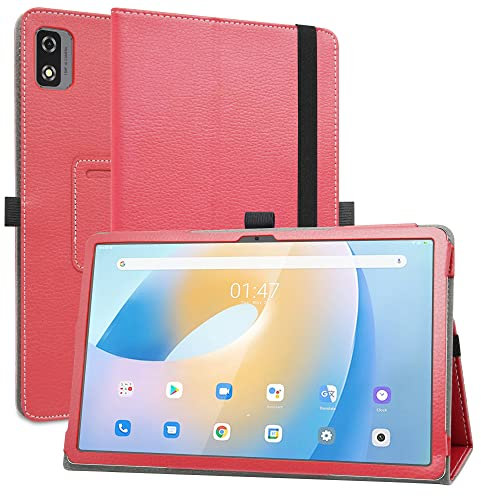 MAMA MOUTH Compatibile con Blackview Tab 12 Cover,Slim Ultra pelle sottile e leggera Cover Case Custodia per 10 Blackview Tab 12 / Blackview Tab 12 Pro Tablet,Rosso