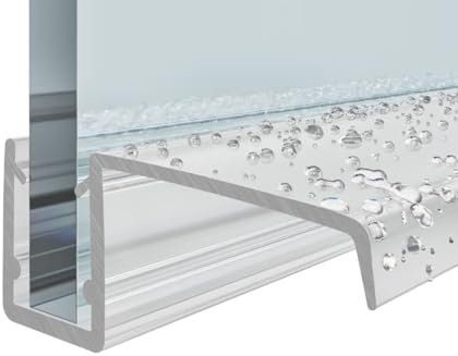 Shower Door Deflector Seal | 4-6mm to 8mm Glass Versions | Pivot Door Shower Seal Strip Model S8 (8mm Glass 850mm)