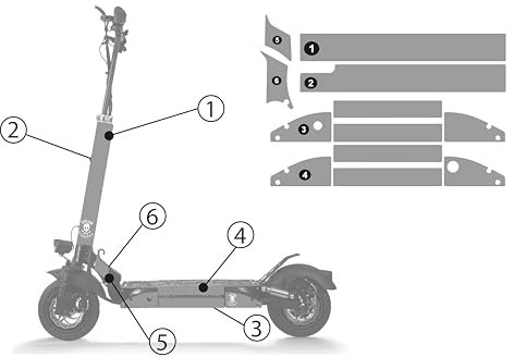 Aufkleber für Elektroroller Modell Smartgyro (Sport Blue 2) (Roller Nicht INBEGRIFFEN)