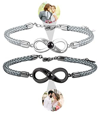 ASD Jewerly Personalisierte Foto Armband Mit Bild Innen, Benutzerdefinierte Für Paare, Freundschaft, Schwestern - Valentinstag Geburtstag Jubiläum Tag Gedenkgeschenke
